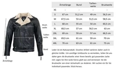 Lederjacke Harlem Kunstfell-Ftterung Hochwertiges Lamm-Leder