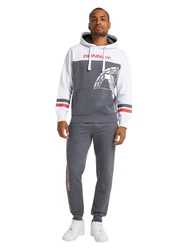 CARLO COLUCCI Kapuzensweatshirt Cereghini Grau/Dunkelrot/Hellgrau/Braun/Rot
