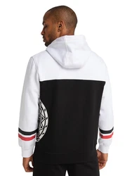 CARLO COLUCCI Kapuzensweatshirt Cereghini Schwarz/Weiß/Orange/Rot
