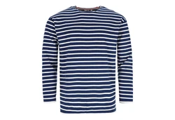 modAS Langarmshirt Bretonisches Streifenshirt Dunkelblau/Blau