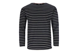 modAS Langarmshirt Bretonisches Streifenshirt Dunkelblau/Blau