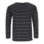 modAS Langarmshirt Bretonisches Streifenshirt Dunkelblau/Blau