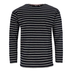 modAS Langarmshirt Bretonisches Streifenshirt Dunkelblau/Blau