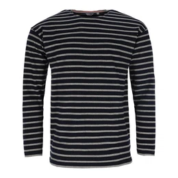 Langarmshirt Herren Shirt Bretonisches Streifenshirt Maritim Langarm aus Baumwolle