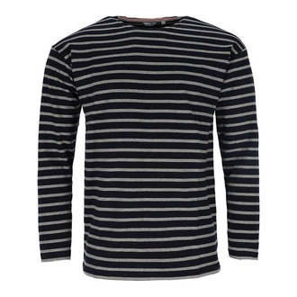 modAS Langarmshirt Bretonisches Streifenshirt Dunkelblau/Blau