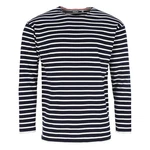 modAS Langarmshirt Bretonisches Streifenshirt Dunkelblau