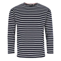modAS Langarmshirt Bretonisches Streifenshirt Dunkelblau