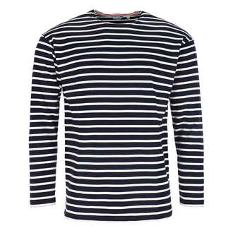modAS Langarmshirt Bretonisches Streifenshirt Dunkelblau