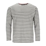 modAS Langarmshirt Bretonisches Streifenshirt Grau/Dunkelblau