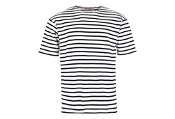 modAS Rundhalsshirt Herren T-Shirt Dunkelblau/Weiß