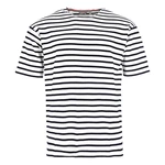 modAS Rundhalsshirt Herren T-Shirt Dunkelblau/Weiß