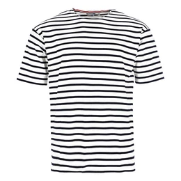 Rundhalsshirt Herren T-Shirt Streifen - Bretonisches Streifenshirt Maritim Baumwolle
