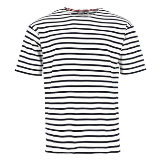 modAS Rundhalsshirt Herren T-Shirt Dunkelblau/Weiß