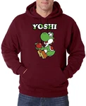 Youth Designz Kapuzenpullover Yoshi Herren Hoodie  Dunkelrot/Rot/Grün