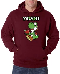 Youth Designz Kapuzenpullover Yoshi Herren Hoodie  Dunkelrot/Rot/Grün