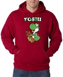 Youth Designz Kapuzenpullover Yoshi Herren Hoodie  Rot/Grün/Braun
