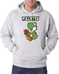 Youth Designz Kapuzenpullover Yoshi Herren Hoodie  Hellgrau/Grün