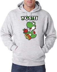 Youth Designz Kapuzenpullover Yoshi Herren Hoodie  Hellgrau/Grün