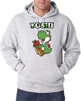 Youth Designz Kapuzenpullover Yoshi Herren Hoodie  Hellgrau/Grün