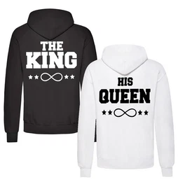 Kapuzenpullover The King & His Queen Hoodie Pullover mit modischem Print