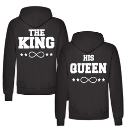 Kapuzenpullover The King & His Queen Hoodie Pullover mit modischem Print