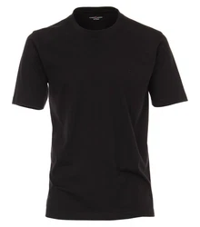 CASAMODA Rundhalsshirt Kurzarmshirt Doppelpack T-Shirt O-Neck Schwarz