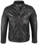 Rock Creek Herren Lederjacke H-180 Schwarz/Grau