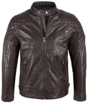 Rock Creek Herren Lederjacke H-180 Dunkelbraun/Braun/Grau/Schwarz