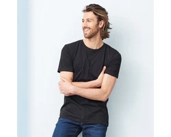 LIVING CRAFTS T-Shirt FABIAN GOTS zertifiziert Dunkelblau/Schwarz/Lila