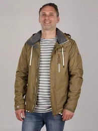 Funktionsjacke Herren Jacke Husum Meliert - Verstellbare Kapuze Wasserdicht Winddicht