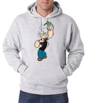 Youth Designz Kapuzenpullover Popeye Hoodie Silber/Hellgrau/Grau