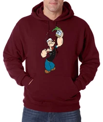 Youth Designz Kapuzenpullover Popeye Hoodie Bordeaux/Dunkelrot/Rot