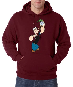 Youth Designz Kapuzenpullover Popeye Hoodie Bordeaux/Dunkelrot/Rot Youth Designz Kapuzenpullover Popeye Hoodie Bordeaux/Dunkelrot/Rot