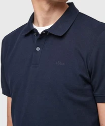 s.Oliver Herren Poloshirt Kurzarm Regular Fit mit Logostickerei Dunkelblau/Blau