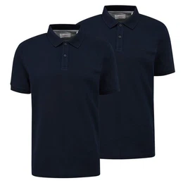 Poloshirt (2-tlg) 2 Knpfe, Logo-Stickerei, klassisch, sportive Piqu-Struktur, 2er Pack