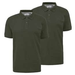 Poloshirt (2-tlg) 2 Knpfe, Logo-Stickerei, klassisch, sportive Piqu-Struktur, 2er Pack