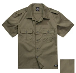 Brandit US Hemd Ranger RipStop Dunkelgrün/Khaki/Braun