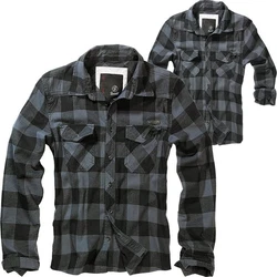 Brandit Outdoorhemd Checkshirt Schwarz/Dunkelgrau