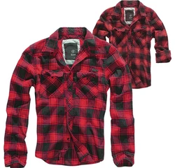 Brandit Outdoorhemd Checkshirt Rot/Braun/Dunkelrot