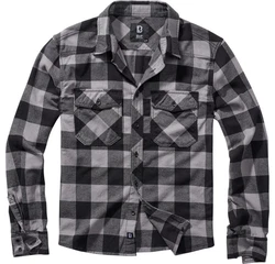 Brandit Outdoorhemd Checkshirt Schwarz/Dunkelgrau/Grau/Hellgrau