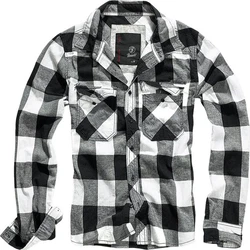 Brandit Outdoorhemd Checkshirt Schwarz/Dunkelgrau/Weiß/Braun