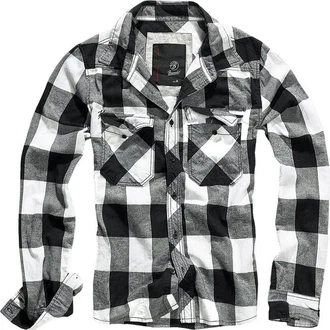 Brandit Outdoorhemd Checkshirt Schwarz/Dunkelgrau/Weiß/Braun
