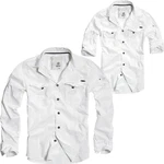 Brandit Slim Worker Shirt Weiß/Dunkelblau