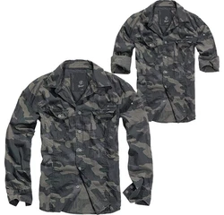 Brandit Slim Worker Shirt Dunkelgrün/Dunkelblau