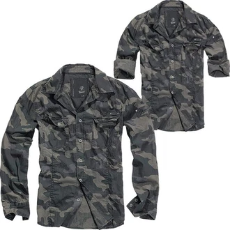 Brandit Slim Worker Shirt Dunkelgrün/Dunkelblau