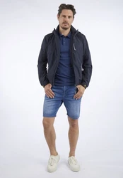HECHTER PARIS Blouson Abtrennbare Kapuze Dunkelblau/Hellblau/Grau/Blau
