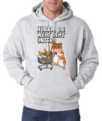 Youth Designz Kapuzenpullover Hurra Die Welt Geht Unter Hoodie Braun/Grau/Blau