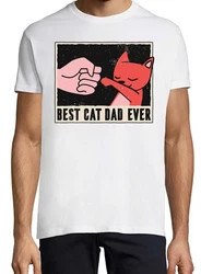 Youth Designz T-Shirt Best Cat Dad Ever Herren Shirt Schwarz/Grau/Weiß/Braun/Rosa/Rot/Dunkelblau