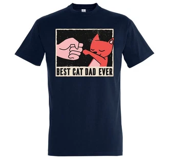 Youth Designz T-Shirt Best Cat Dad Ever Herren Shirt Youth Designz T-Shirt Best Cat Dad Ever Herren Shirt