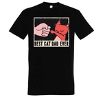 Youth Designz T-Shirt Best Cat Dad Ever Herren Shirt Schwarz/Rot